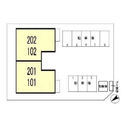 カーサ・フローラの区画図