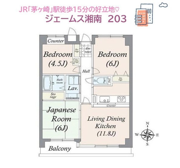 【間取り】 | 南向きで陽当たりも良く、選択肢・可能性広がる3LDKの間取プラン◎
コミュニケーションが取りやすく、家族を身近に感じられるワンフロア◎
気になる水廻りは一直線に繋がり、毎日の家事効率もＵＰしますよ♪
