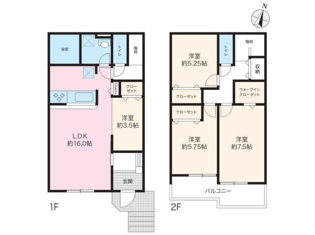 春日井市高蔵寺町3期(全1棟)の間取り