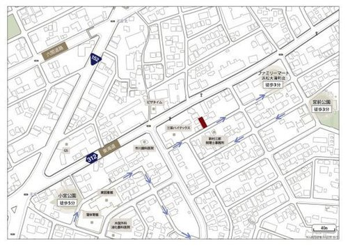 売新築戸建　中央区大蒲町の地図