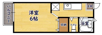 【間取り】 | サンシティ長浜A・B