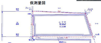 【土地図】 | 北区大淀中４丁目土地（建付地） | 仮測量図