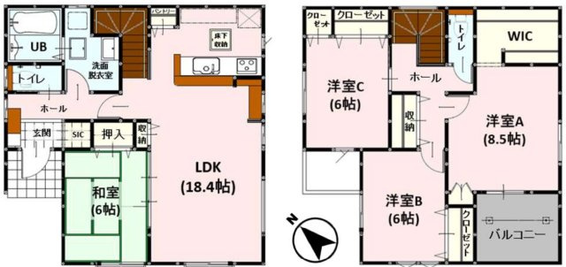 【間取り】 | よかタウン合志市合生2期　1号棟