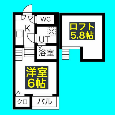 ル ソレイユ安田通の間取り