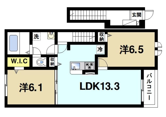 グランメゾンＮの間取り|2LDK