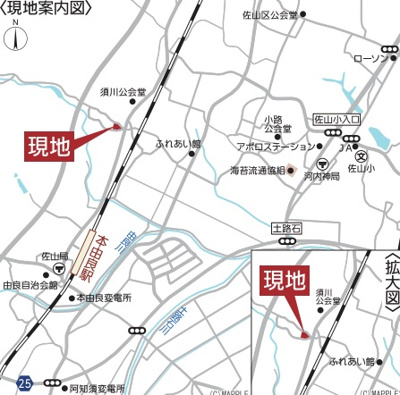 【周辺】 | クレイドルガーデン山口市佐山第２（２号棟） | 案内図です。