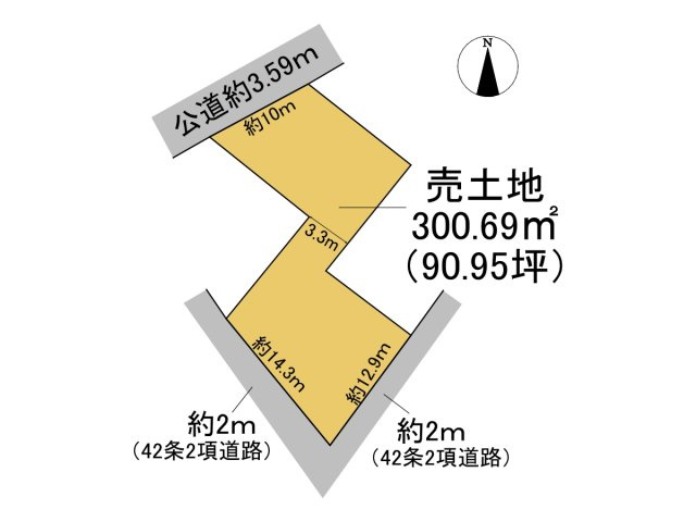 売土地　岐阜市松山町　90.95坪