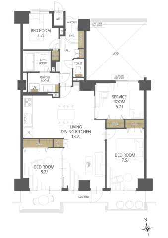 【間取り】ナイスパークステージ東戸塚 