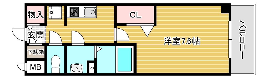 プレサンス難波フィールドの間取り