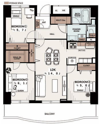 アスタ住宅の間取り
