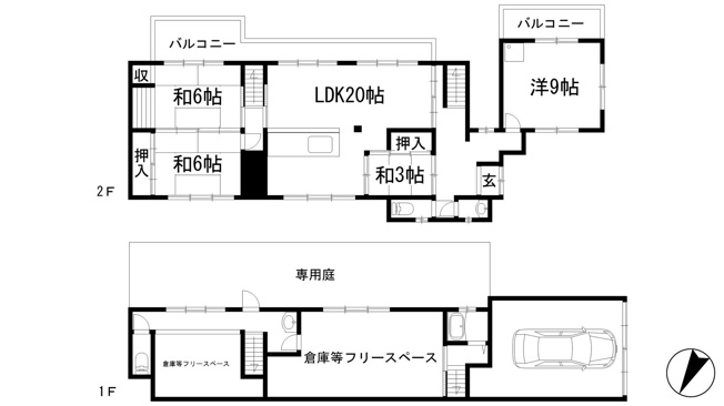 【間取り】 | 長尾町戸建
