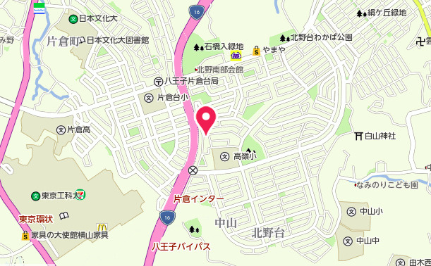 祝　成約済み　八王子市　北野台４丁目　新築戸建ての地図|～仲介手数料無料☆八王子ひなた不動産～　八王子市北野台　新築戸建て