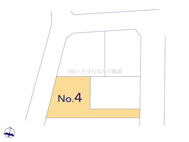 『八王子市新築戸建て』八王子市北野台4-1281-34【仲介手数料無料】の区画図|～仲介手数料無料☆八王子ひなた不動産～　八王子市北野台　新築戸建て