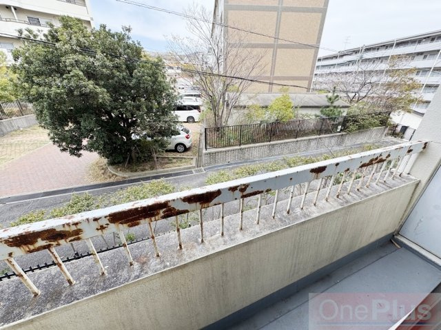 金盃第２ビル高羽荘のバルコニー