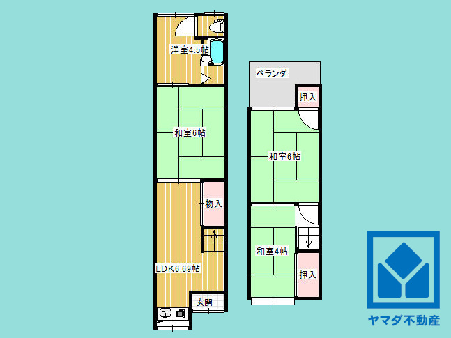 伏見区醍醐槇ノ内町の間取り