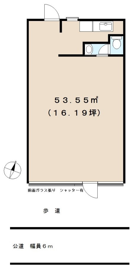 北葛飾郡杉戸町高野台南１丁目の店舗一部の間取り
