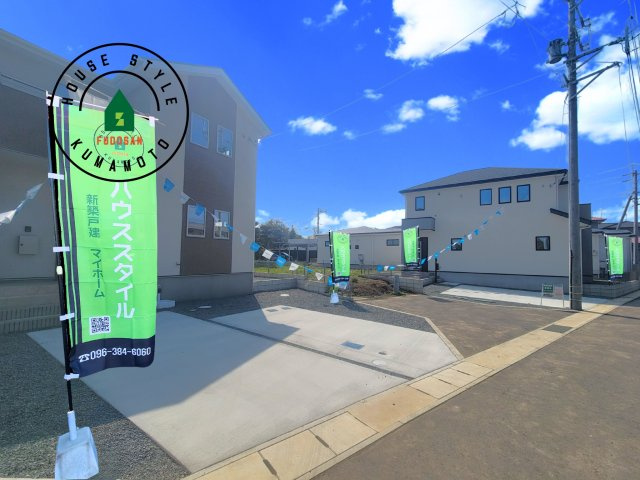 熊本市南区富合町杉島第1-2棟（2号棟）　の前面道路含む現地写真|見学の時間などお気軽にお問い合わせ下さい。