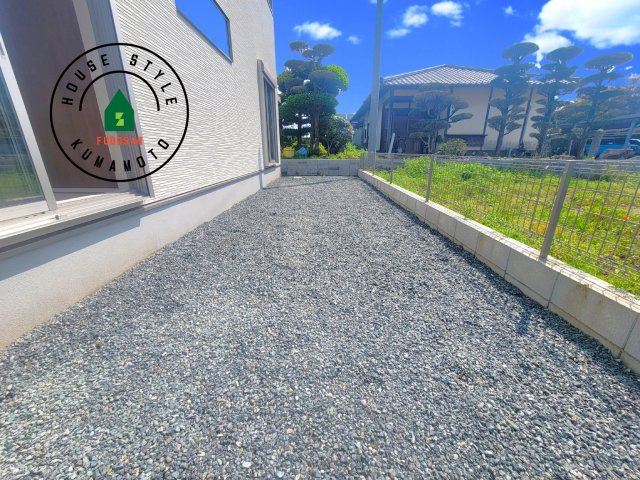 熊本市南区富合町杉島第1-2棟（5号棟）　の庭|お庭で自由な時間を過ごせます。