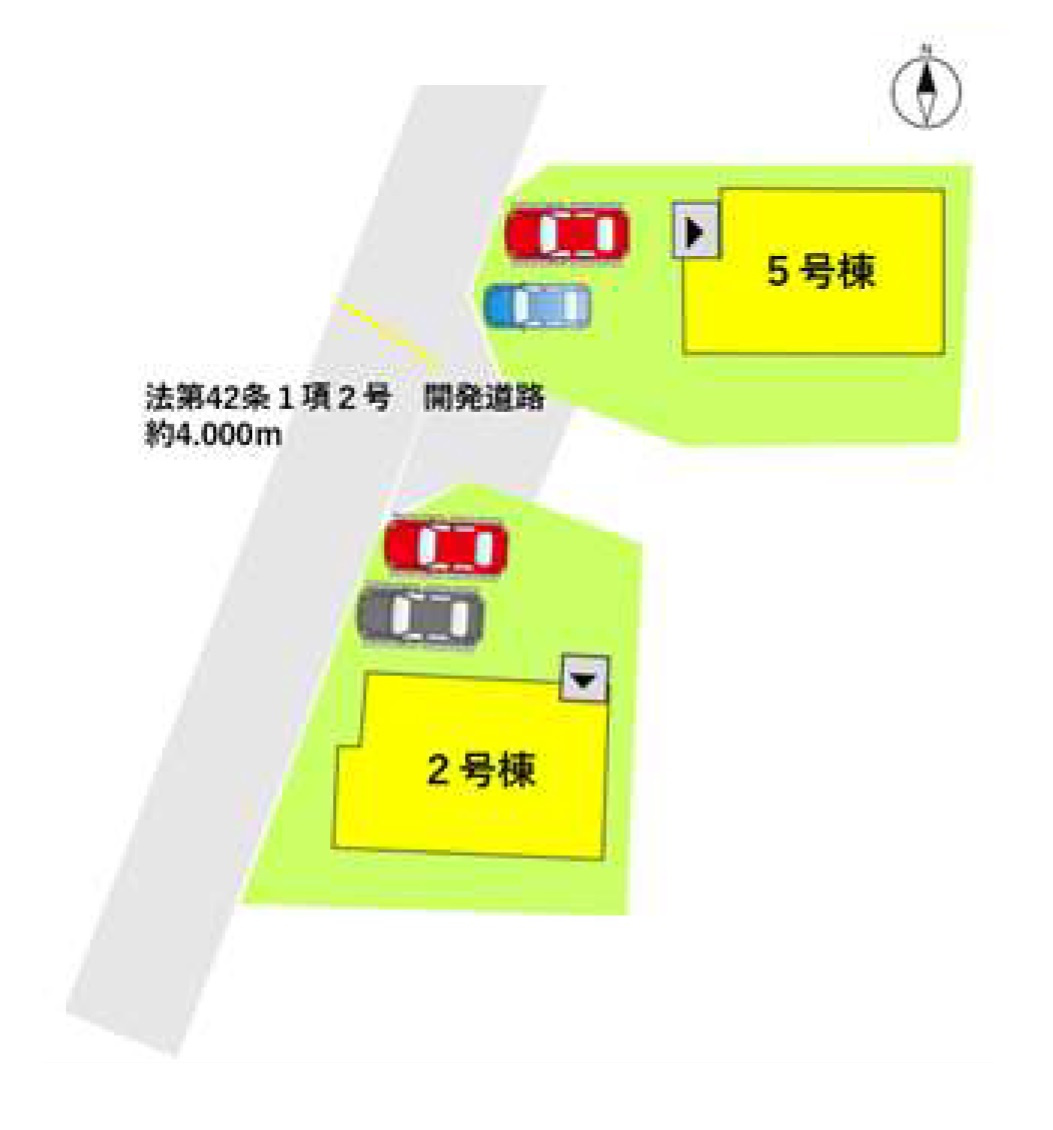 熊本市南区富合町杉島第1-2棟（5号棟）　の区画図|配置図（5号棟）
