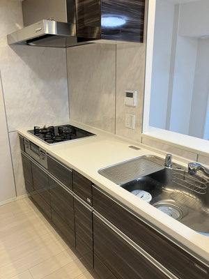 【キッチン】 | ノブレス相模大野 | コンパクトなキッチンで掃除もラクラク