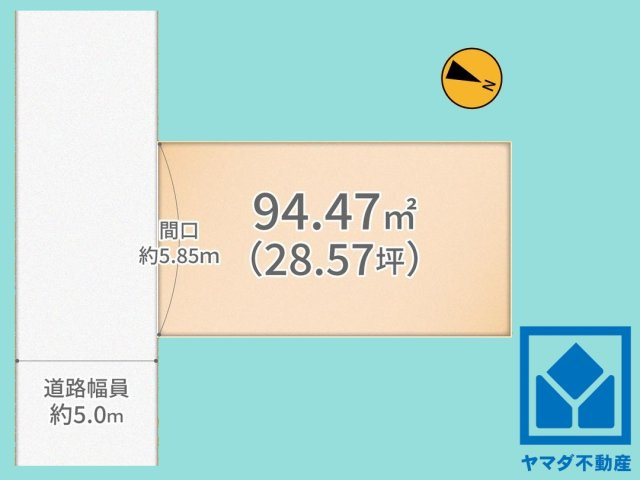 宇治市広野町宮谷の売地の土地図