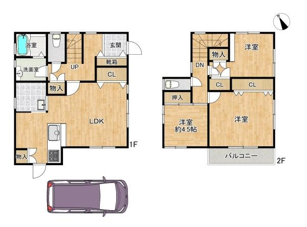 【間取り】 | 垂水区北舞子4丁目　中古戸建