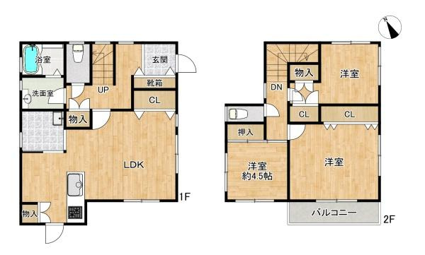 【間取り】 | 垂水区北舞子4丁目　中古戸建