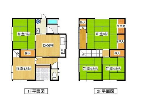 和歌山市榎原　中古戸建の間取り