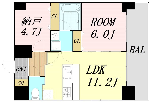 スプランディッドⅦ　仲介手数料無料の間取り