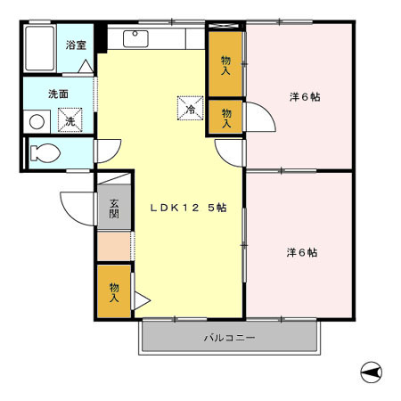 パークヒル　A棟の間取り