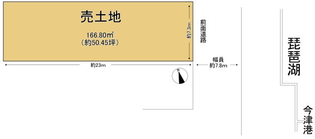 高島市今津町今津400,401　売土地の土地図
