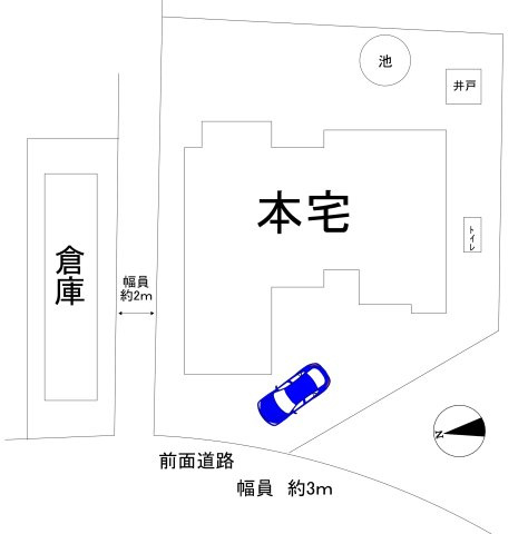 滋賀県蒲生郡日野町安部居678,679　中古戸建の区画図