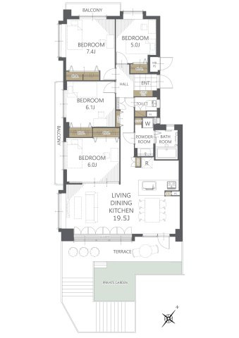 【間取り】ライオンズガーデンヒルズ富士見台壱番館 