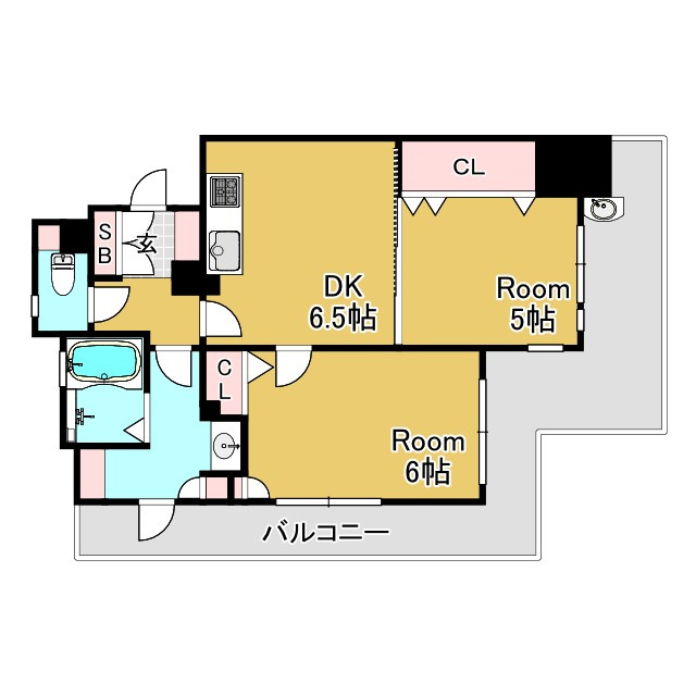 神戸市長田区若松町３丁目の賃貸マンションの間取り