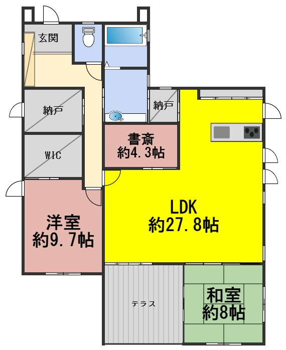 ６５１８２　岐阜市正木南１丁目中古住宅（平家）の間取り