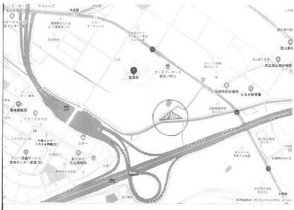 栗東市小野の事業用地の地図