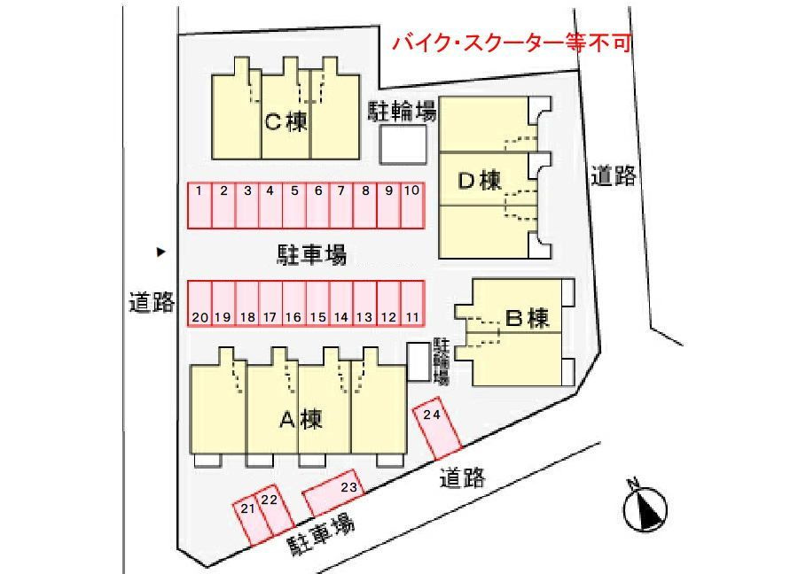 ガーデンプレイス常盤平Ｄの区画図