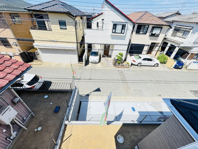 松戸市中和倉新築戸建【上本郷小学校：10分】の展望|バルコニーより道路側眺望