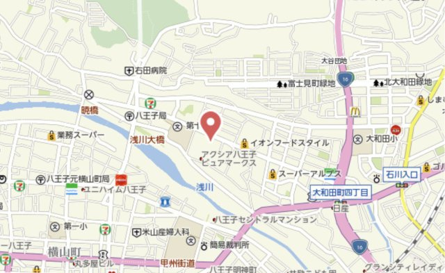 祝　成約済み　アクシア八王子ピュアマークス　八王子市　中古マンションの地図|～仲介手数料無料☆八王子ひなた不動産～アクシア八王子ピュアマークス