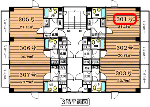 【間取り】 | ルミエール上高丸