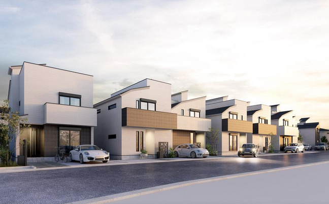 練馬区関町南2丁目　星降る屋上テラス　大型ハイグレード邸宅の外観パース