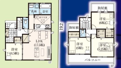 豊田市平和町2期　新築分譲住宅　全1棟　1号棟の間取り