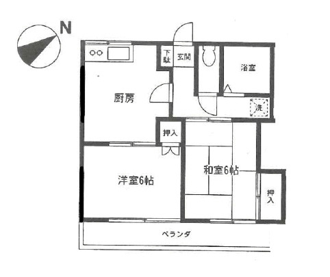 コーポツインズの間取り