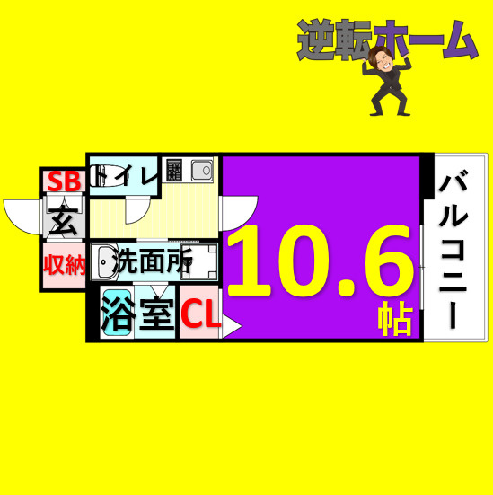 eternal 栄　名古屋市賃貸　仲介手数料無料の間取り