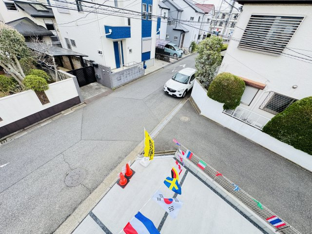 松戸市常盤平柳町新築戸建【牧野原小学校：7分】の展望|バルコニーより道路側眺望