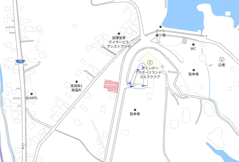 都城市高城町石山の売地の土地図