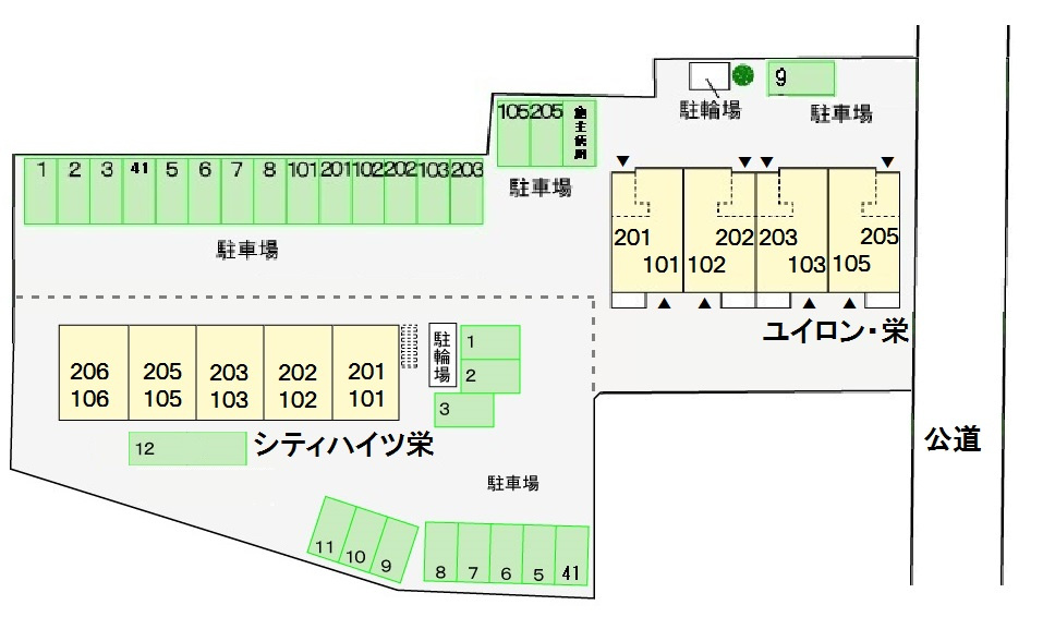 ユイロン・栄の区画図