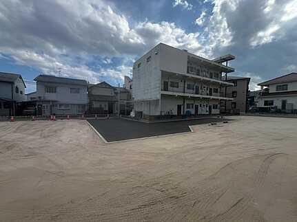 安佐南区山本４丁目の前面道路含む現地写真
