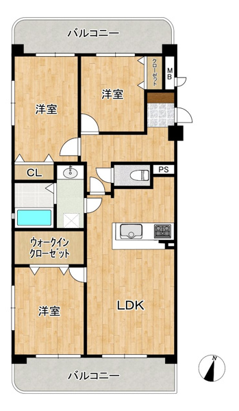 【間取り】 | グランピアマンションやよい坂☆仲介手数料無料☆