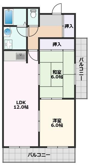 【間取り】 | メロディーハイツ長野東